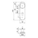 FS-Garnitur Targa/K FS K7/103 VA F00 D/K TS 38-58mm PZ rd DIN L/R EDI