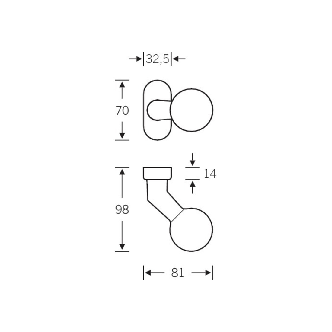 FSB Bouton de porte à cadre 07 0846 Matériau VA 6204 4-KT. 9mm fixe