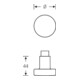 FSB Bouton de porte PT, 07 0829, rosace ovale, alu F1-3