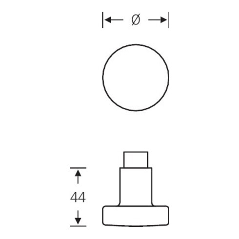 FSB Bouton de porte PT, 07 0829, rosace ovale, alu F1