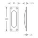 FSB Coque de porte coulissante 42 4211 PZ L.120mm B.40mm Alu. 0105 ktg. EL.-T. 11,5mm-3
