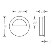 FSB Coque de porte coulissante 42 4252 store L.75mm B.75mm Alu. 0105 rd. EL.-T. 18,5mm-3