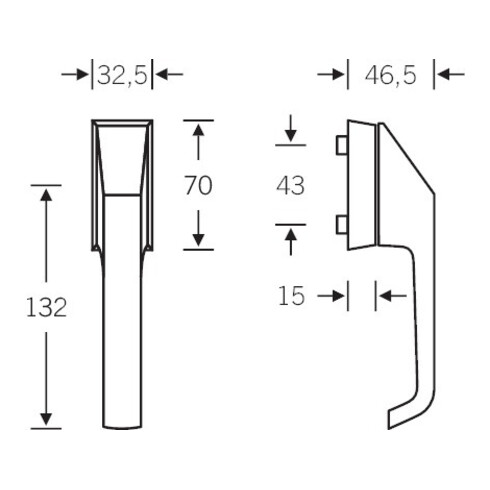FSB Fenstergriff, abschl., 7mm, 0 34 3488, Alu F1