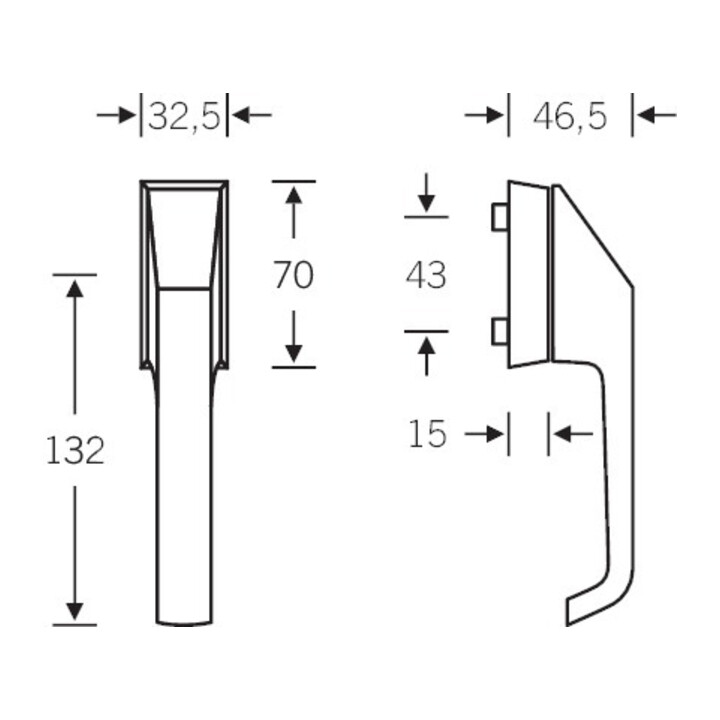 FSB Fenstergriff, abschl., 7mm, 0 34 3488, Alu F1