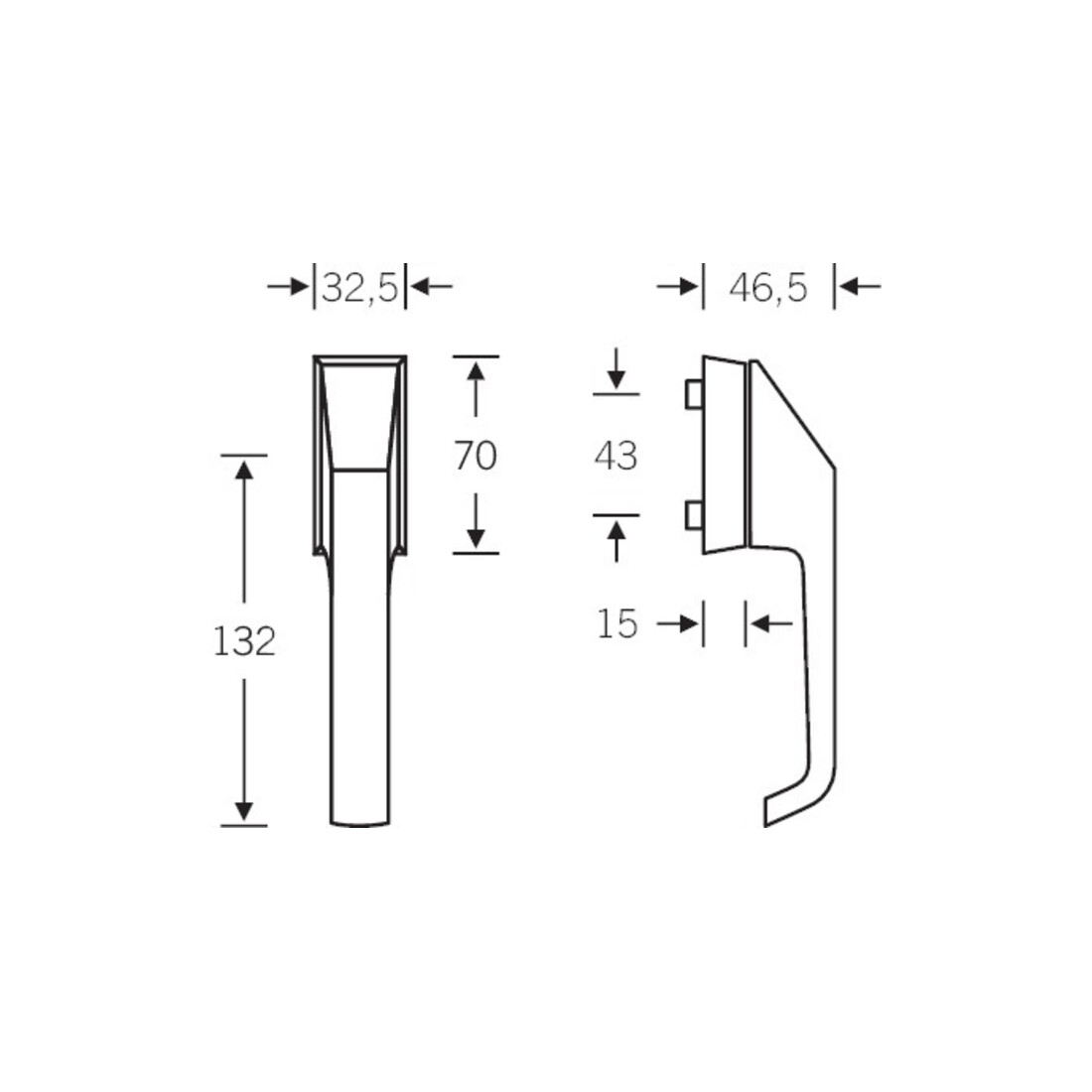 FSB Fenstergriff, abschl., 7mm, 0 34 3488, Alu F1