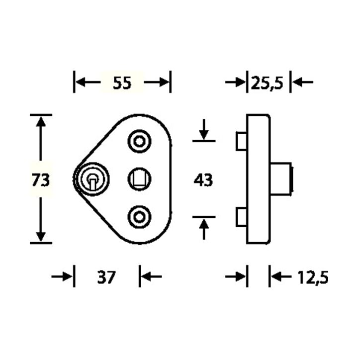 FSB Fenstergriffsicherung 34 3407 Fenstergriffe m.10mm No.VA ma