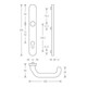 FSB Garniture de poignée PT, VK8, 06 7816, avec plaque longue ovale F69-3
