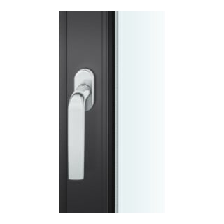 FSB Poignée de fenêtre ovale Rosace 7mm Tige 10mm Ergot Dépassement 24-38mm Acier inoxydable