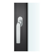 FSB Poignée de fenêtre ovale Rosace 7mm Tige 10mm Ergot Dépassement 24-38mm Acier inoxydable