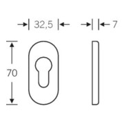 FSB PT-Schlüsselrosette PZ 0 17 1757 oval, F69 matt-3