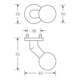 FSB PT-Türknopf, 0 23 0846, a.Ros.rd.Alu F1-4