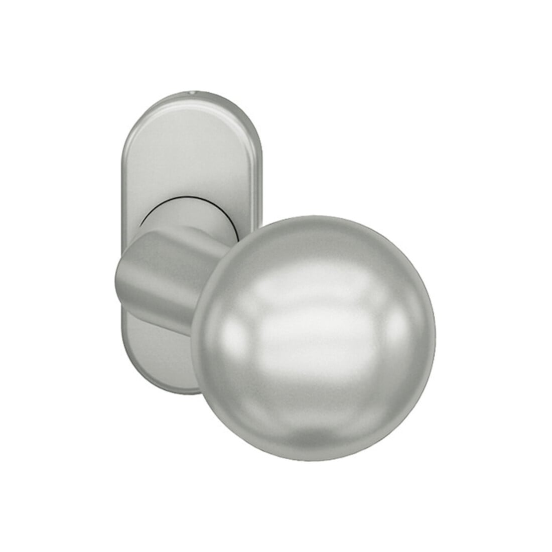 FSB PT-Türknopf, feststehend, 07 0846, a.Ros.oval, Alu F1