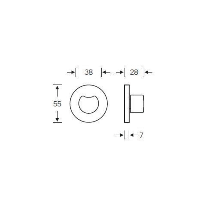 FSB Rosette de boulon 03 0481 Alu.F1 Epaisseur de blindage 7mm rd.