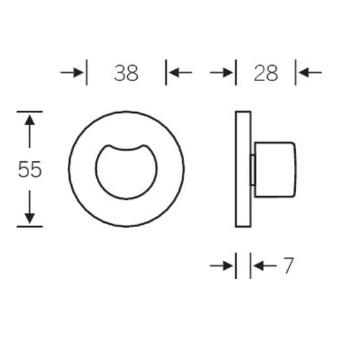 FSB Rosette de boulon 03 0481 VA F69 Epaisseur de blindage 7mm rd.