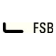 FSB Schiebetürmuschel 42 4211 blind L.120mm B.40mm Alu. 0205 ktg. EL.-T. 11,5mm-3
