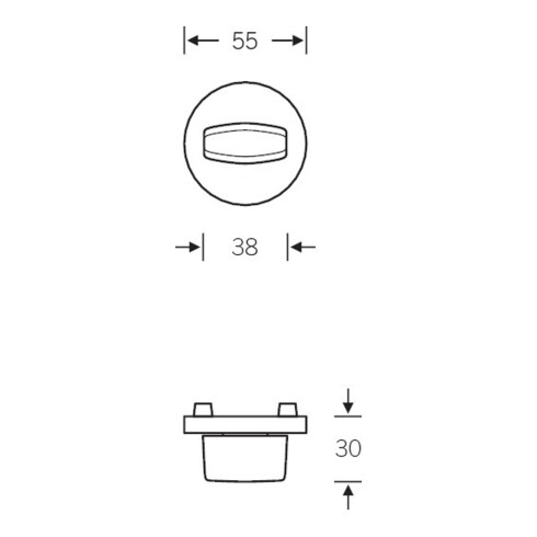 FSB Schlüsselrosetten_Paar 121735 VA 6204 Schildstärke 7mm R-WC rd.