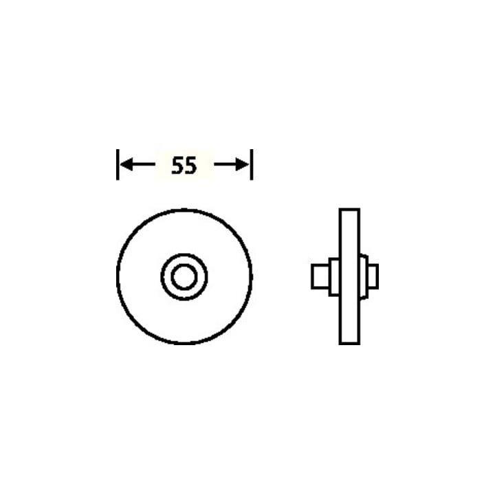 FSB Schneider Brakel Klingelplatte 38 3863 D.55mm VA ma