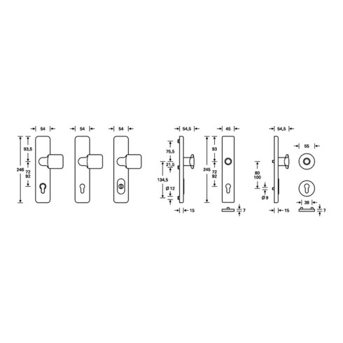 FSB Schutzgarnitur 0 73 7383 05512 6204 VA 6204 92mm 67 – 69mm