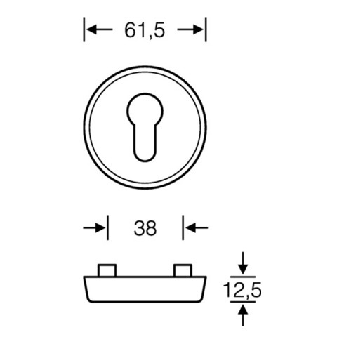 FSB Schutzrosette 73 7395 01 VA 6204 rd.m.ZA S.12,5mm