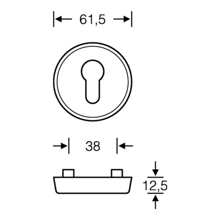 FSB Schutzrosette 73 7395 01 VA 6204 rd.m.ZA S.12,5mm