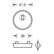 FSB Schutzrosette 73 7395 01 VA 6204 rd.m.ZA S.12,5mm-5