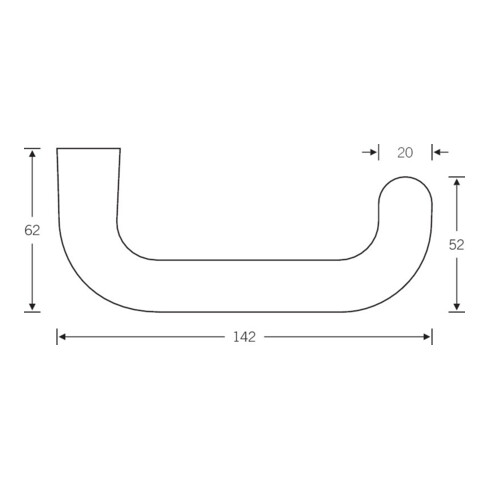 FSB trou de béquille partie 10 1146 Alu.0105 8mm DIN L/R