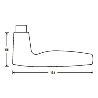 FSB Türdrücker 1051 Lochteil VK 8mm Alu.F1 naturfarbig