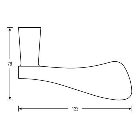 FSB Türdrückerlochteil 10 1020 Alu.0105 8mm DIN R
