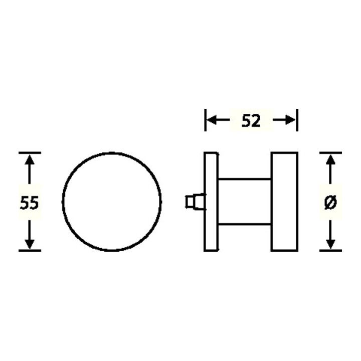 FSB Türknopf 23 0829 0006 Alu. 0105 Aufnahme M12 ger.