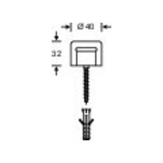 FSB Wandtürpuffer 38 3880 Gum.schwarz L.32mm