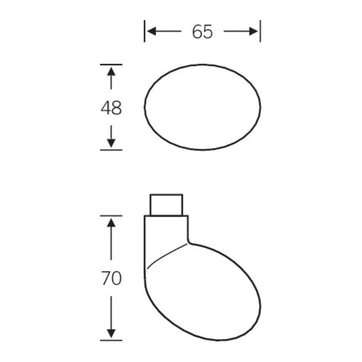 FSB ZT-Türknopf, 0 23 0804, einseitig, a.Ros.rd, F69 ma