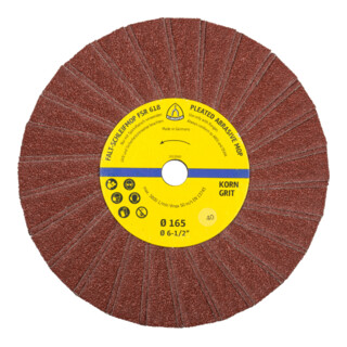 FSR 618 Roues à lamelles Klingspor 165 x 14 mm Grain 40 un seul rang 2 lamelles par paquet