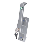 Fuhr Poignée de porte 970Z DIN gauche argent anodisé LM. Tige ronde 10 mm