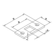 Fuhr Stangenschließteil 261 pour barre de verrouillage de porte et portail, adapté pour barre 13 mm STA
