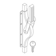 Fuhr Verrou à battant 902Z galvanisé pour tige de 13 mm avec PZ-4