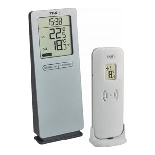 Funkthermometer LOGOneo in.b.+50GradC/auß.-40GradC b.+60GradC H155xB64xT46mm Ku.