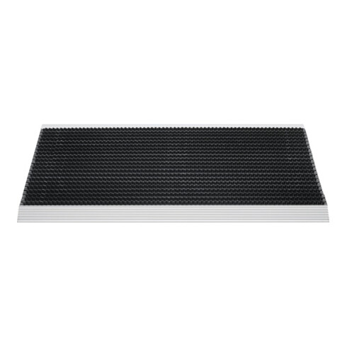 Fußmatte Alu-Anlaufkante schwarz/silber PP/Alu L500xB800xS22mm