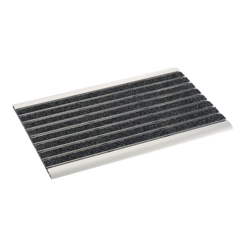 Fußmatte Bürsten Alu anthrazit Nadelfilz L600xB400xS15mm