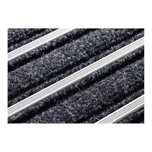 Fußmatte Nadelfilz mit Alustreifen B.480xL.750mm Alu Line