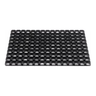 Fußmatte offene Ringe schwarz Gum.L1000xB1500xS22mm