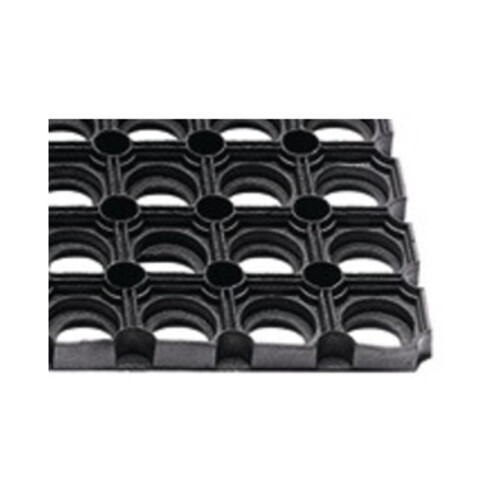 Fußmatte offene Ringe schwarz Gum.L1000xB1500xS22mm