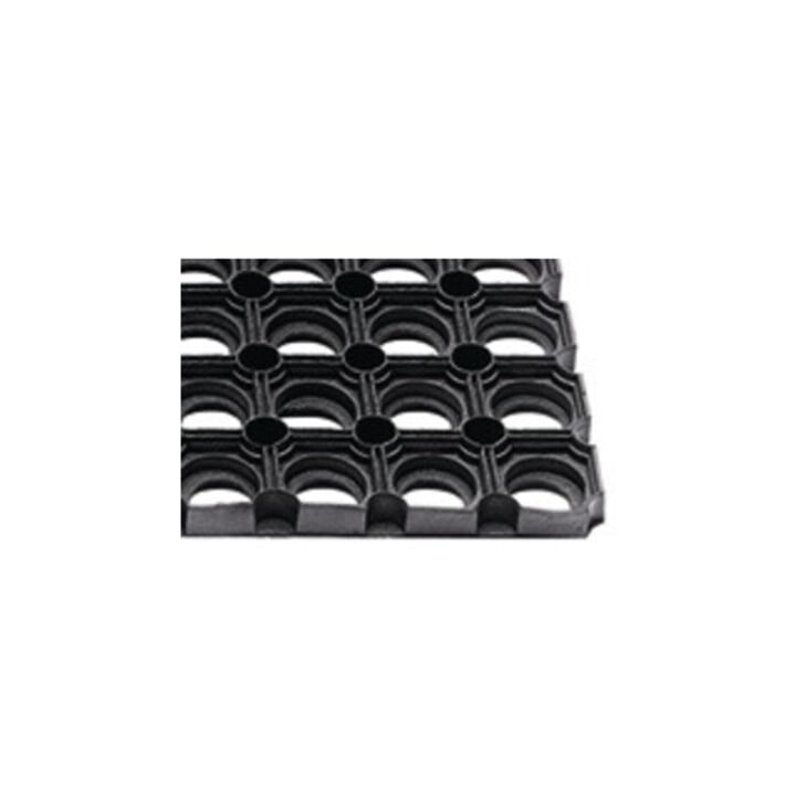 Fußmatte offene Ringe schwarz Gum.L1000xB1500xS22mm