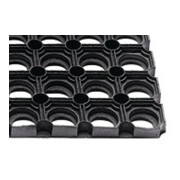 Fußmatte offene Ringe schwarz Gum.L400xB600xS22mm-3