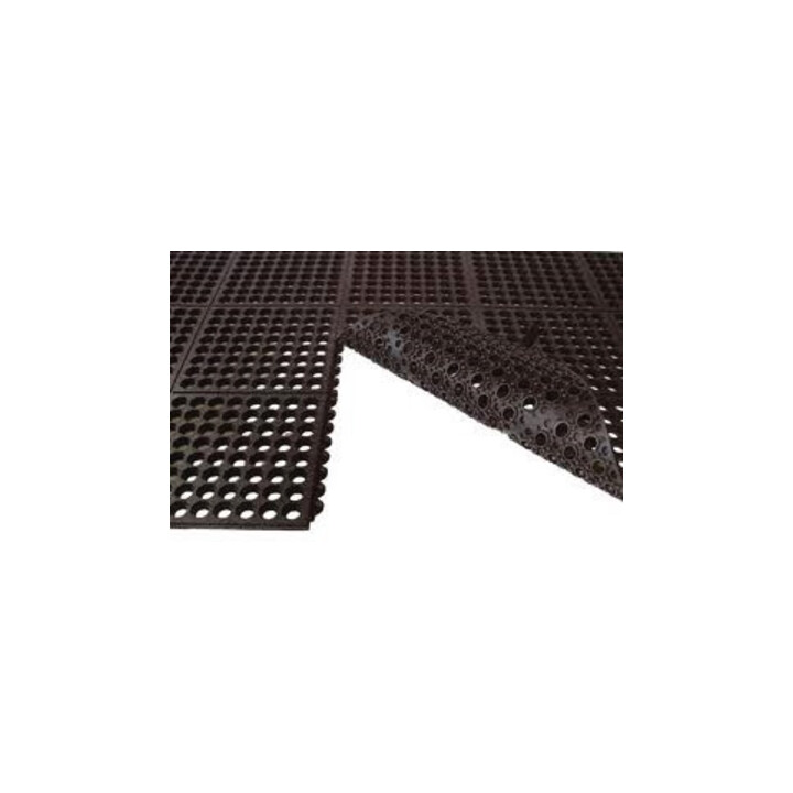 Fußmatte offene Ringe schwarz Gum.L900xB900xS10mm