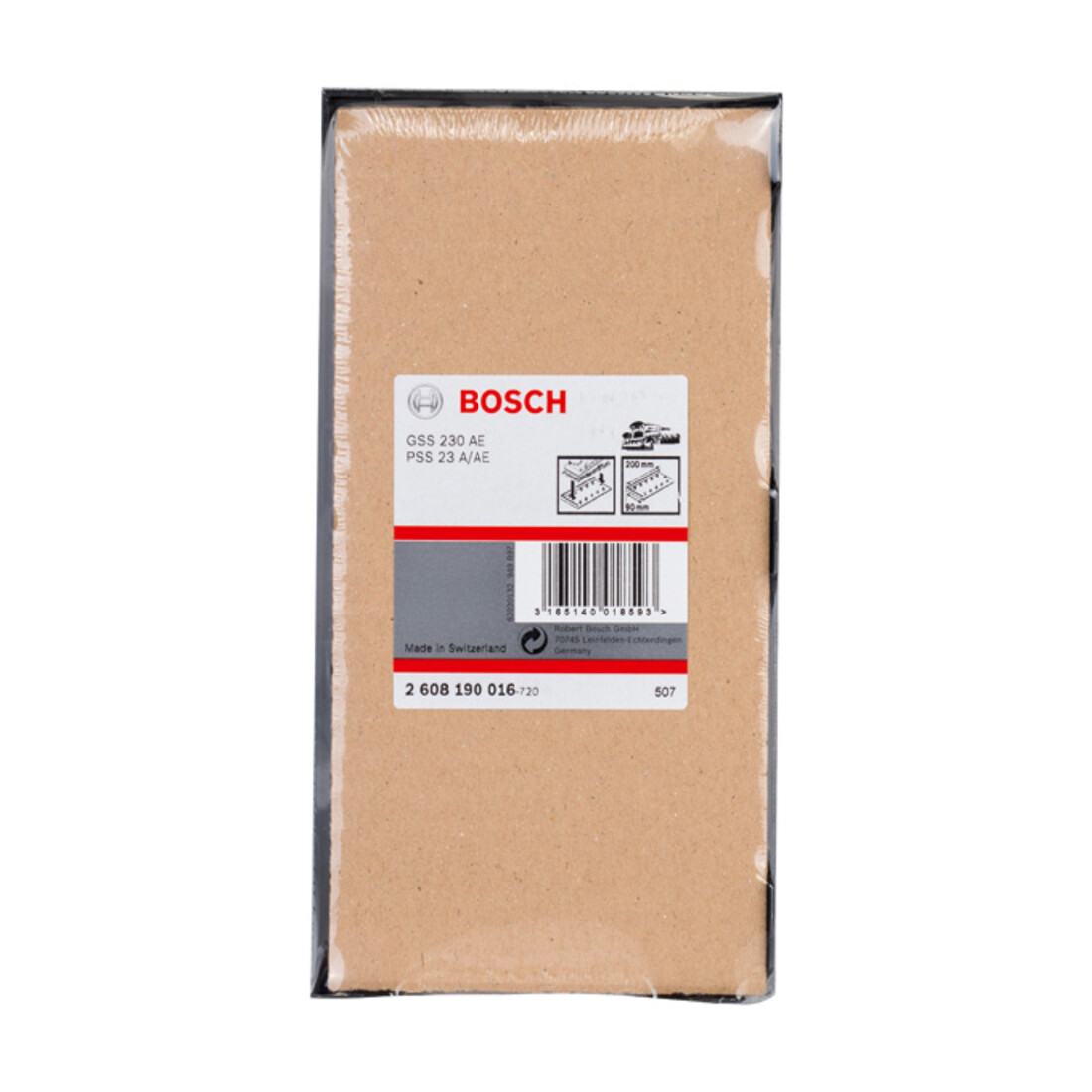 Gabarit de perçage 93 x 230 mm ; 8 trous