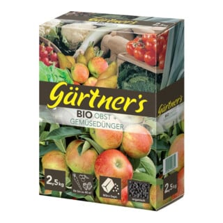 Gärtner`s Bio Obst+Gemüsedünger GÄR 2,5 Kg