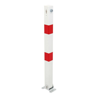 GAH Alberts Absperrpfosten KLAPPY 70x70 mm Zyl. Aufschr.