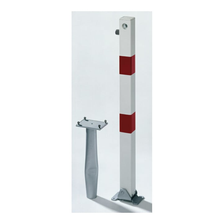 GAH Alberts Absperrpfosten KLAPPY-BO 70x70 mm Zyl. Einbet.