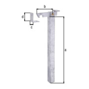 GAH Alberts Arrêt de porte avec crochet de retenue H300mm acier-5