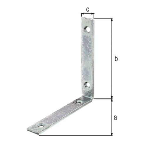GAH Alberts Balkenwinkel 120x120x20x5mm Stahl roh, gelb galvanisch verzinkt